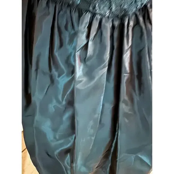 Jessica McClintock Gunne Sax Dress Size 9/10 Green Holiday Party Formal - Picture 4 of 7